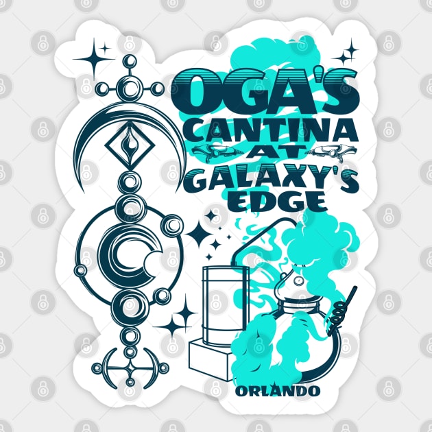 Oga's Cantina at the Edge of the Galaxy Orlando Florida Bar and Lounge Sticker by Joaddo